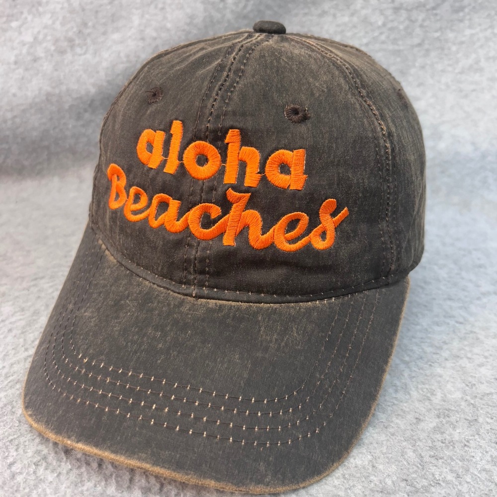 Aloha Beaches Unisex Brown OC Platinum Series Distressed Baseball Hat OSFM